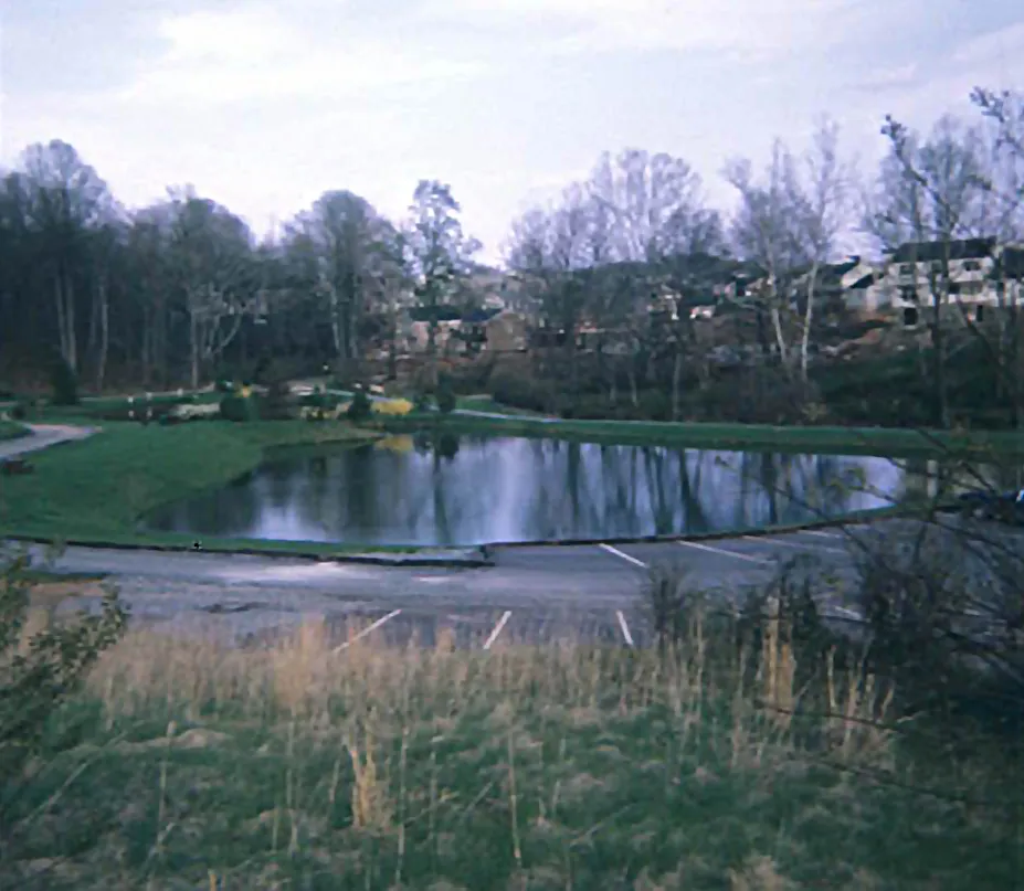 The Fallsmead pond around 1970