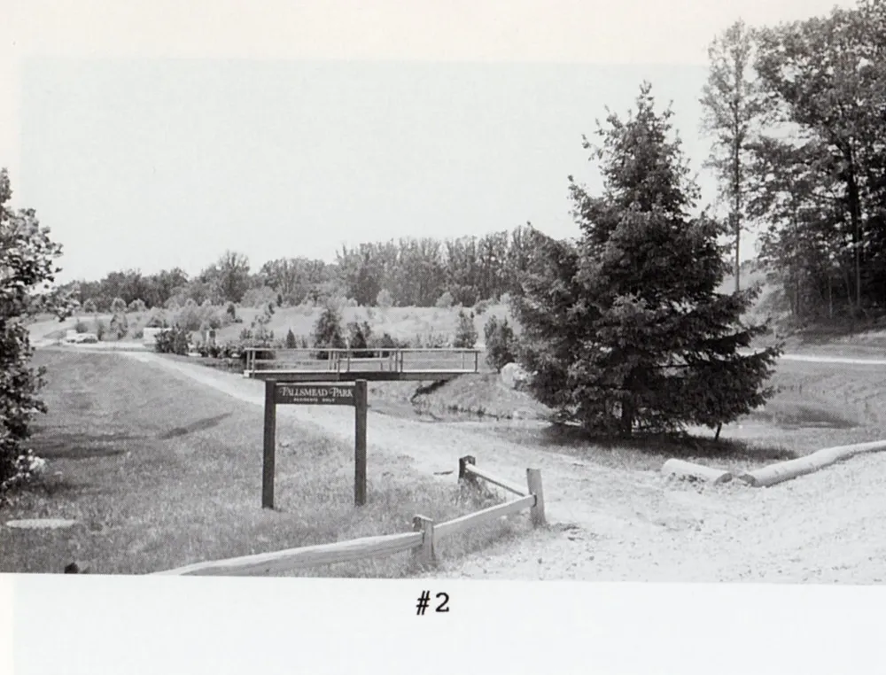 The path around the pond in the early years