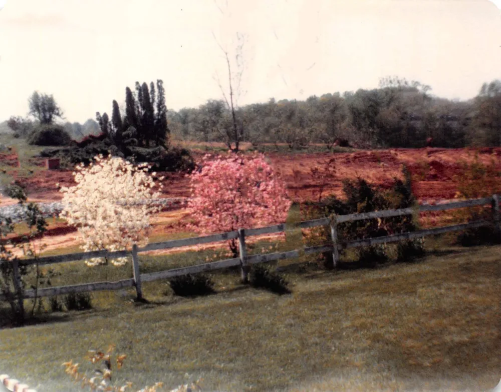 The Ewing farm being cleared for the new houses